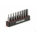 Tekton 1/4 Inch Hex Security Bit Set with Rail, 9-Piece (5/64-1/4 in.) DZX93003